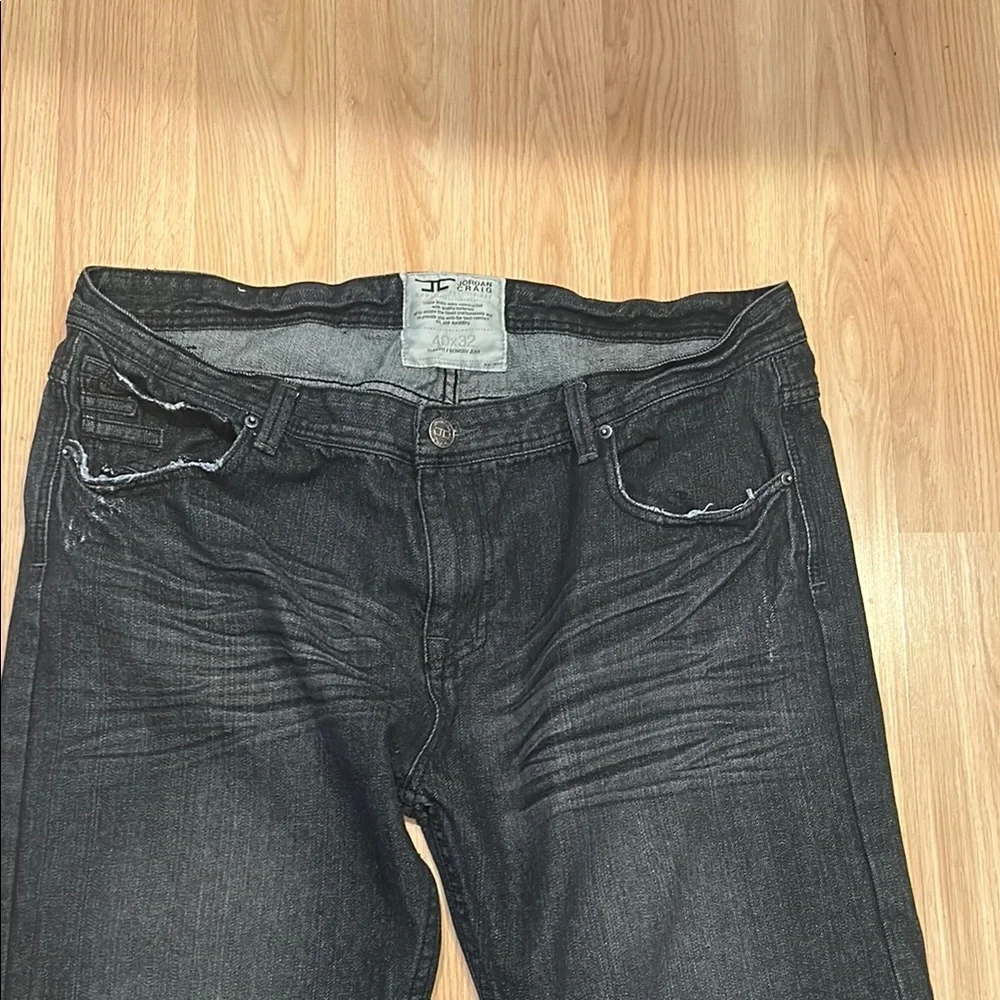 Jordan Craig Slim Fit / Bowery Relaxed Jeans with Modern Distressed Style - Picture 2 of 15